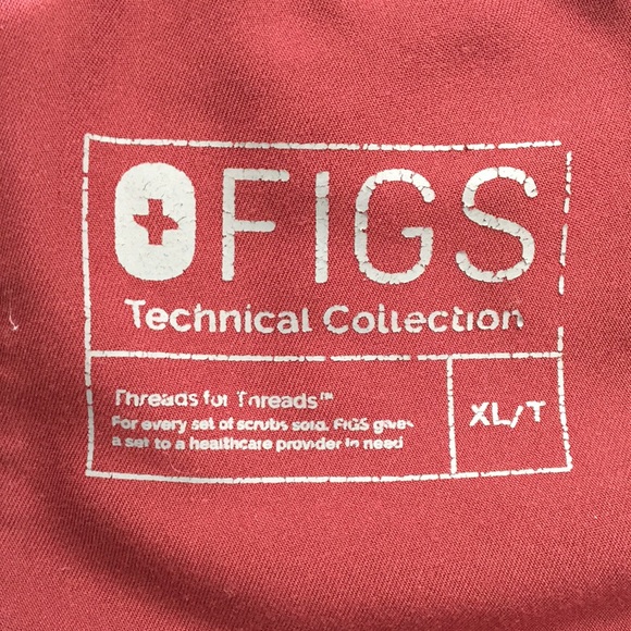 Figs Women's Burgundy Pants - Picture 8 of 9